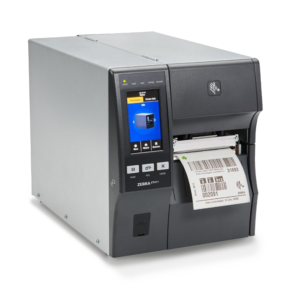 Принтер ZT411; 203 dpi, Serial, USB, Ether, BT, USB Host, ColorTouchDisplay,RFID